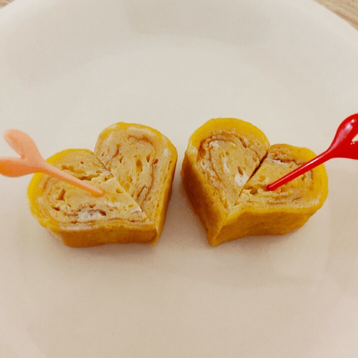 バレンタインにも♡ハートの卵焼き♡(写真解説付き)